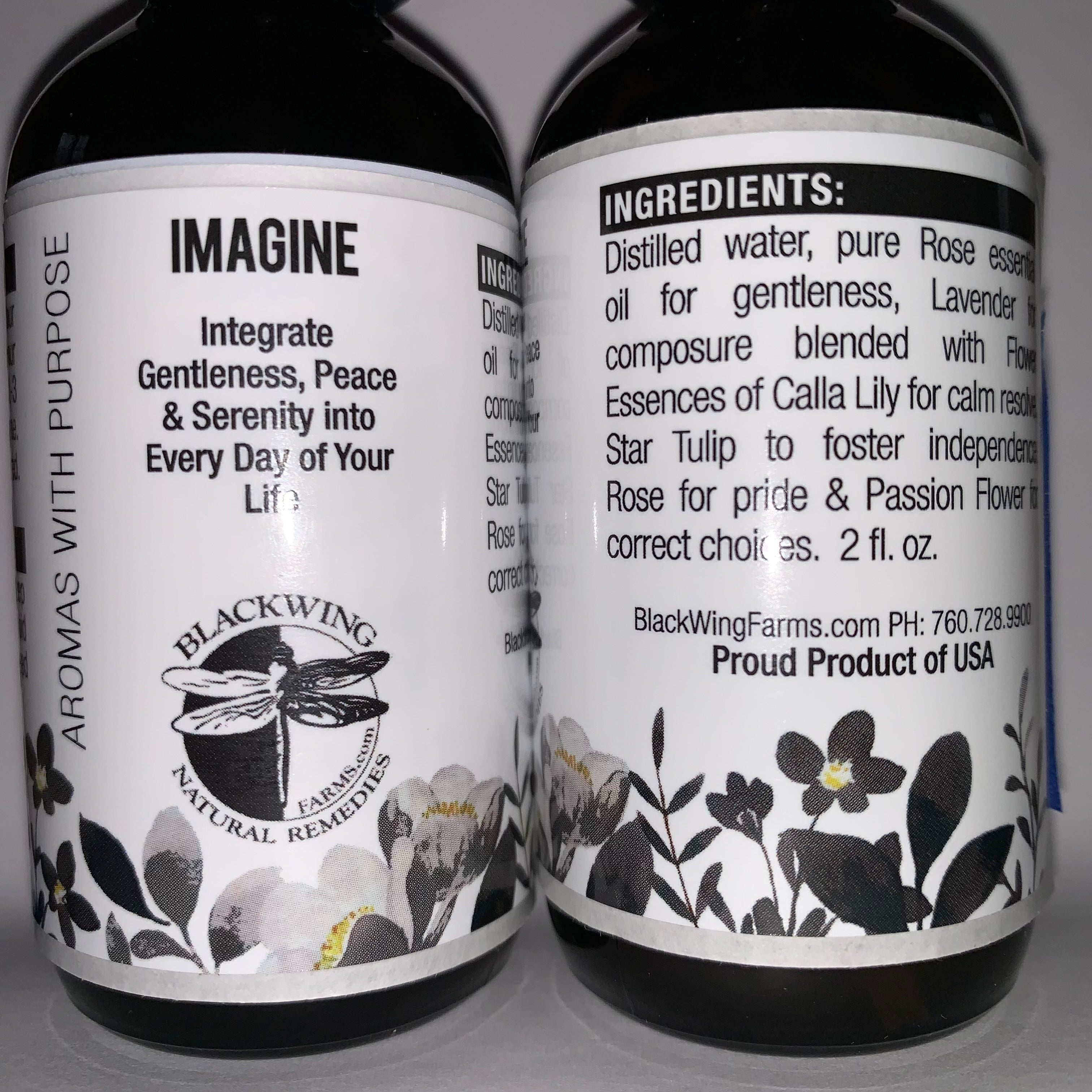 Label Imagine Essential Oils &amp; Flower Essences Blend Spray for Getting Through Tough Times